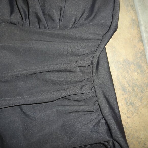 Lands' End SlenderSuit Grecian Chlorine-resistant swimwear Swimsuit 12 Brown $98 - Picture 4 of 12